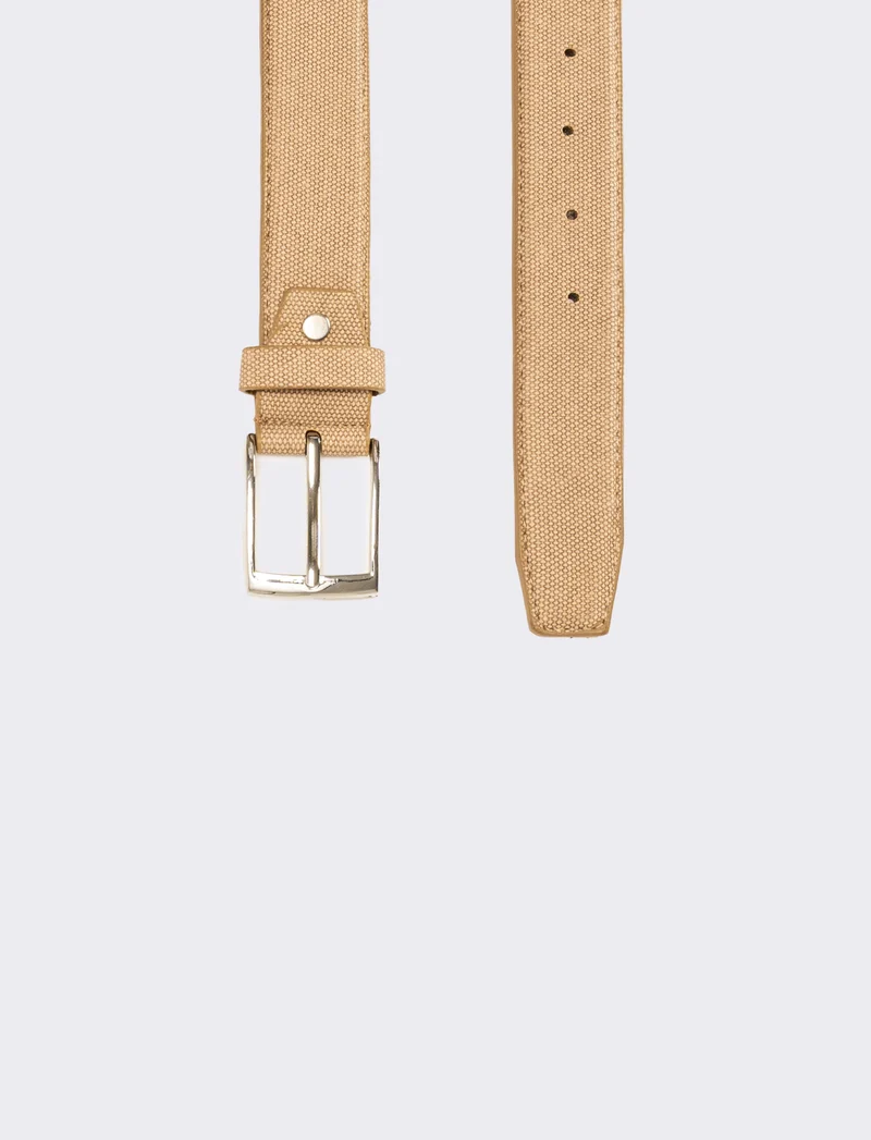 Cintura uomo fusto stampato - Beige