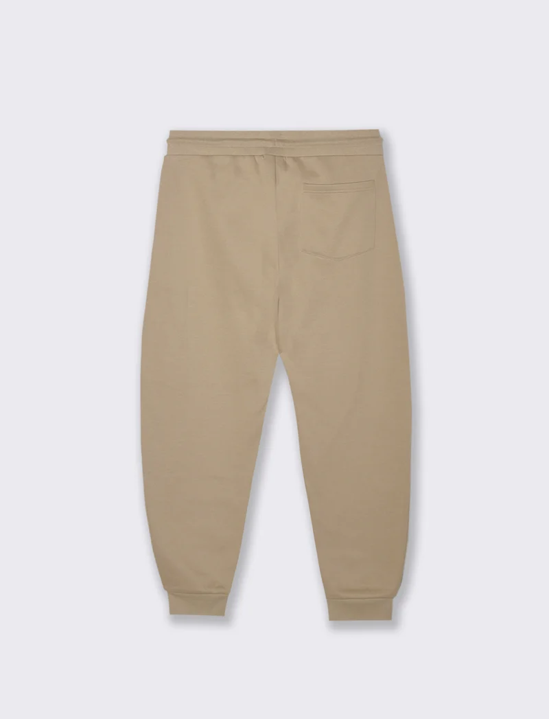 PANTALONI JOGGER BASIC IN FELPA - Beige
