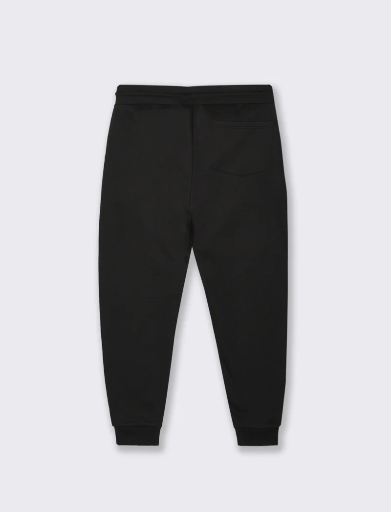 PANTALONI JOGGER BASIC IN FELPA - Nero