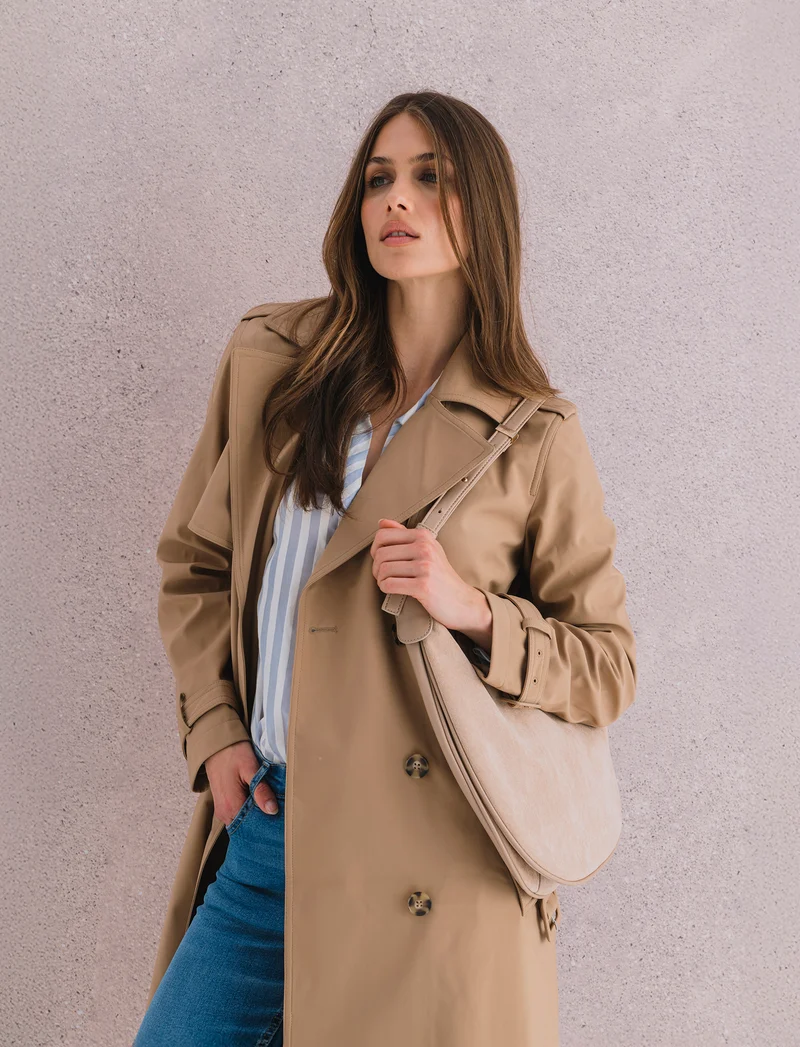 TRENCH CON CINTURA - Cammello