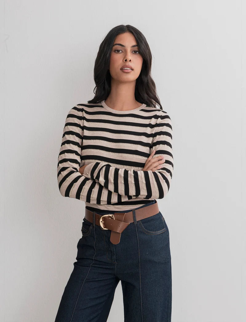 PULLOVER CON FANTASIA A STRISCE - var 2