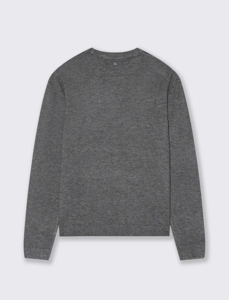 PULLOVER BASICO - Grigio scuro