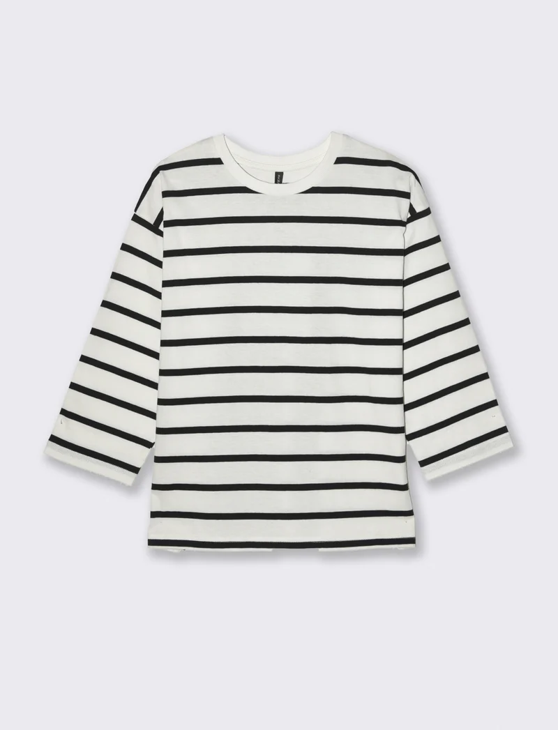 T-SHIRT CON FANTASIA A STRISCE - var 2