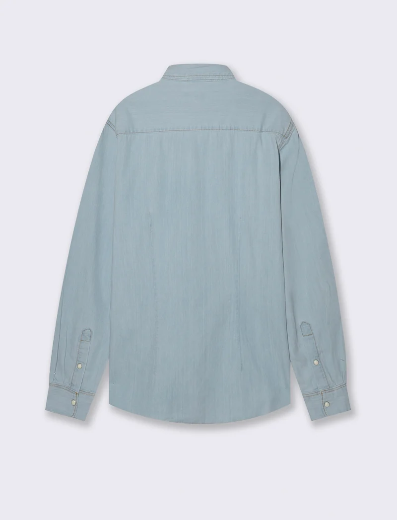 CAMICIA IN DENIM - Denim chiaro