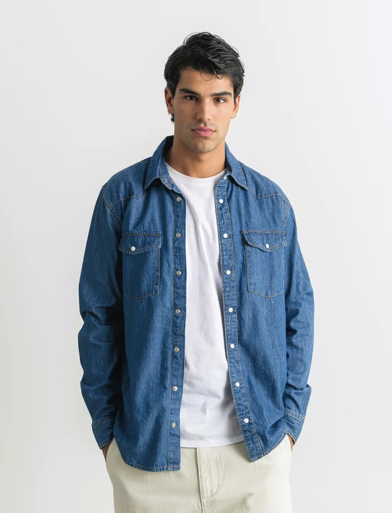CAMICIA IN DENIM - Denim