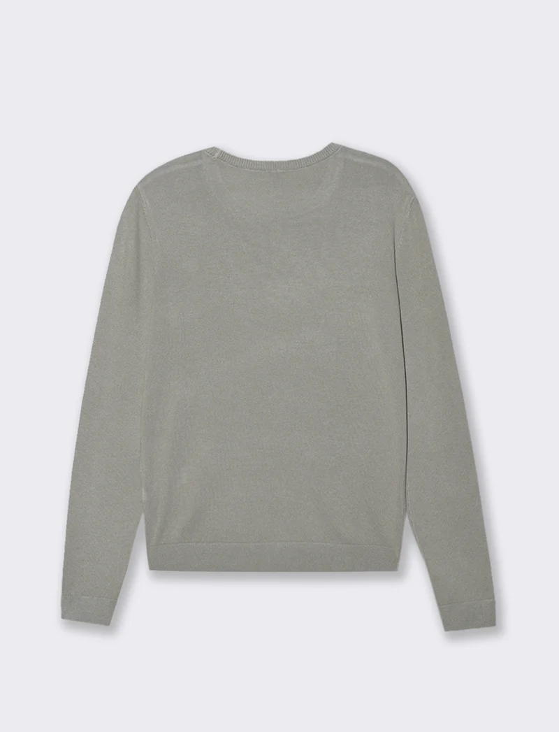 PULLOVER GIROCOLLO - Verdino