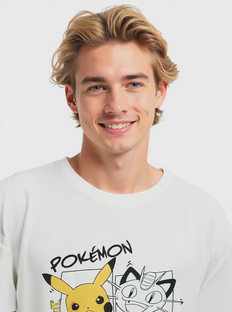 T-SHIRT STAMPA POKèMON - Bianco