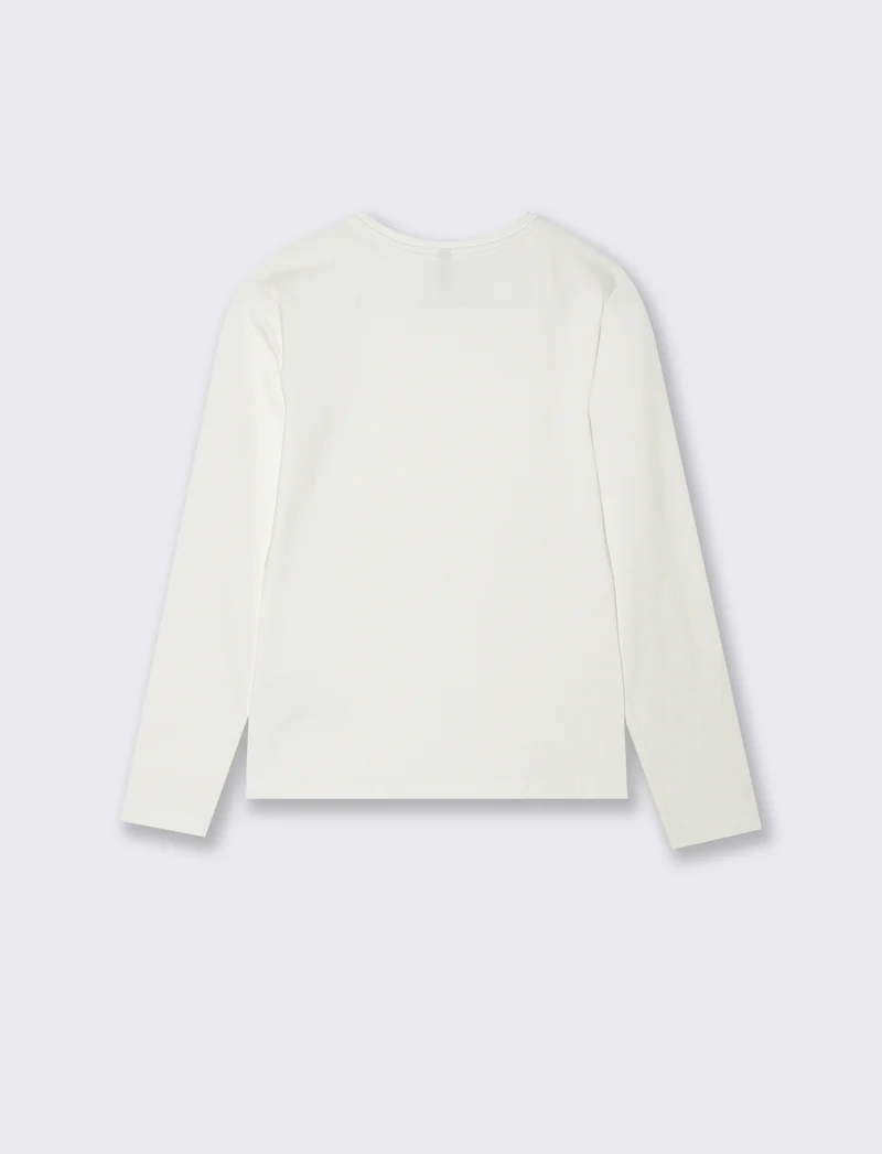 T-SHIRT BASICA - Bianco latte
