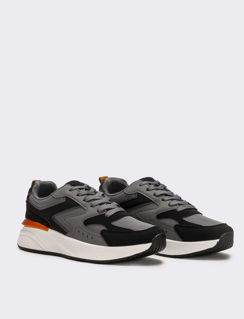 Sneakers multi elementi da uomo - Nero