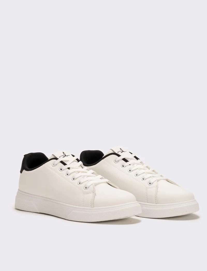 Sneakers con fodera a contrasto da uomo - Bianco