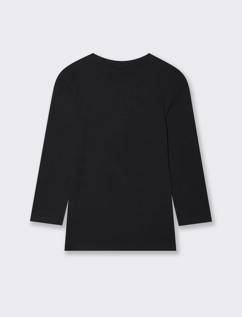 T-SHIRT A COSTE - Nero