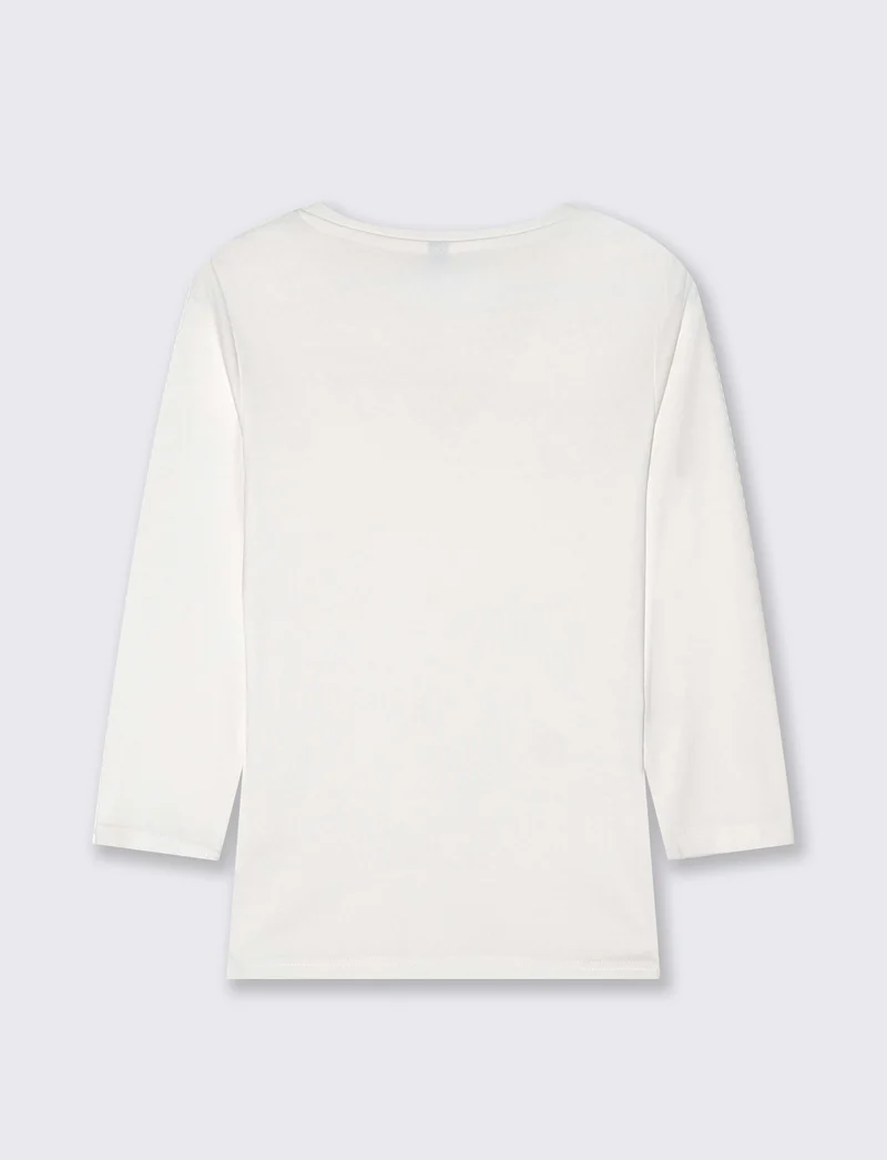 T-SHIRT BASICA - Bianco latte