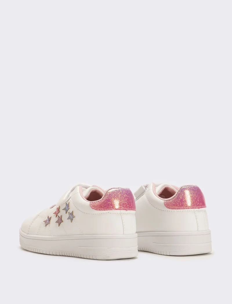 Sneakers da bambina con stelle - Bianco