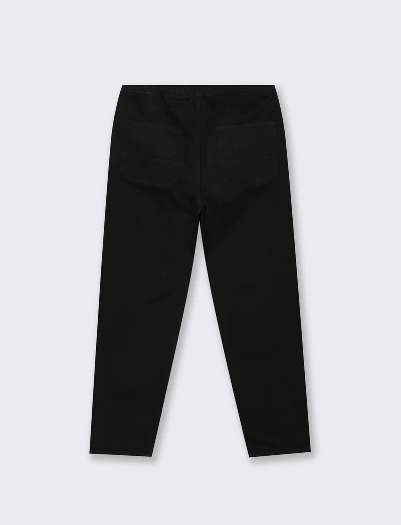 PANTALONI JOGGER EFFETTO DENIM - Nero