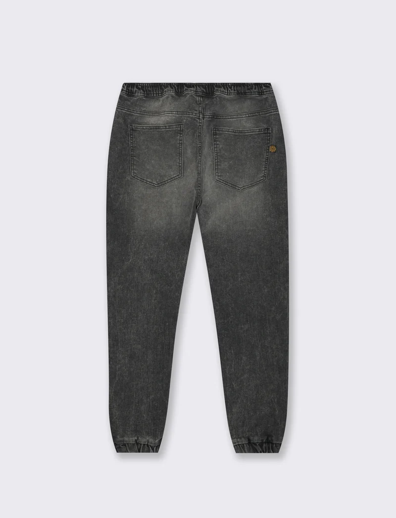 JEANS CON VITA JOGGER - Nero
