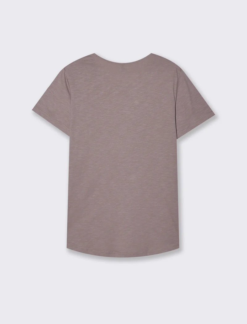 T-SHIRT BASICA - Viola glicine