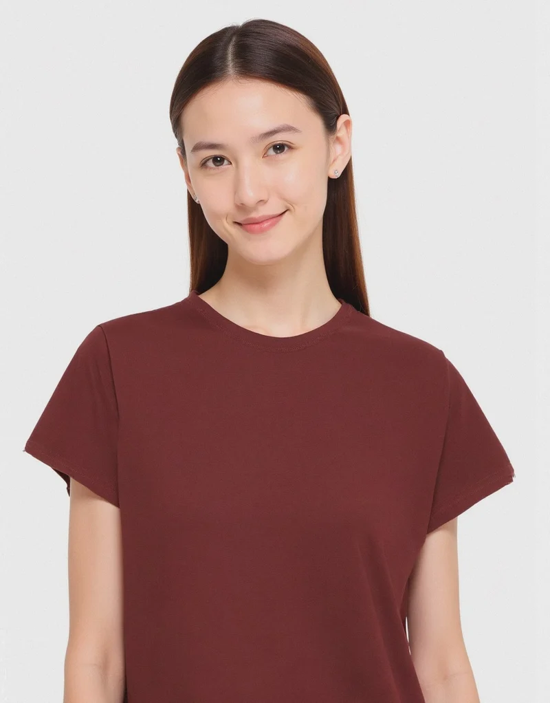 T-SHIRT BASICA - Marrone bruciato