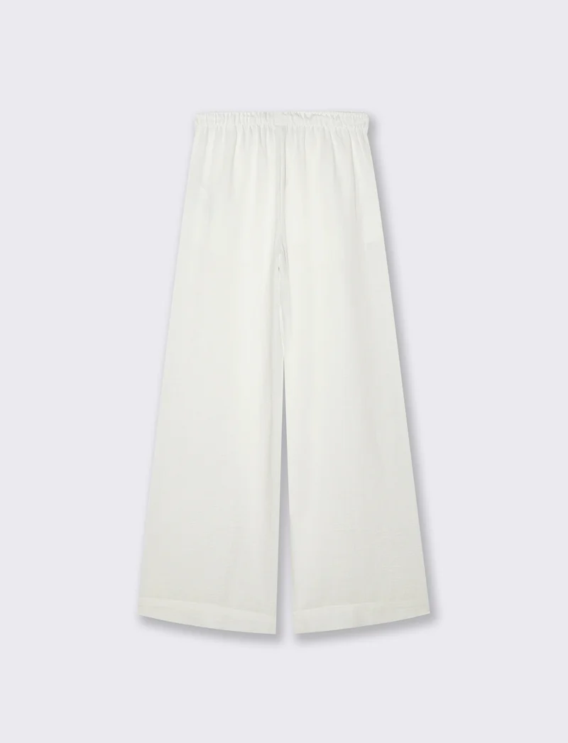 PANTALONE CON COULISSE - Bianco