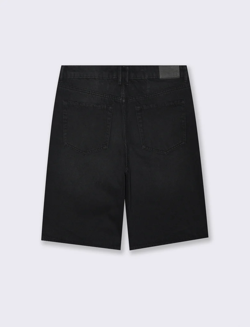 Bermuda in denim - Nero