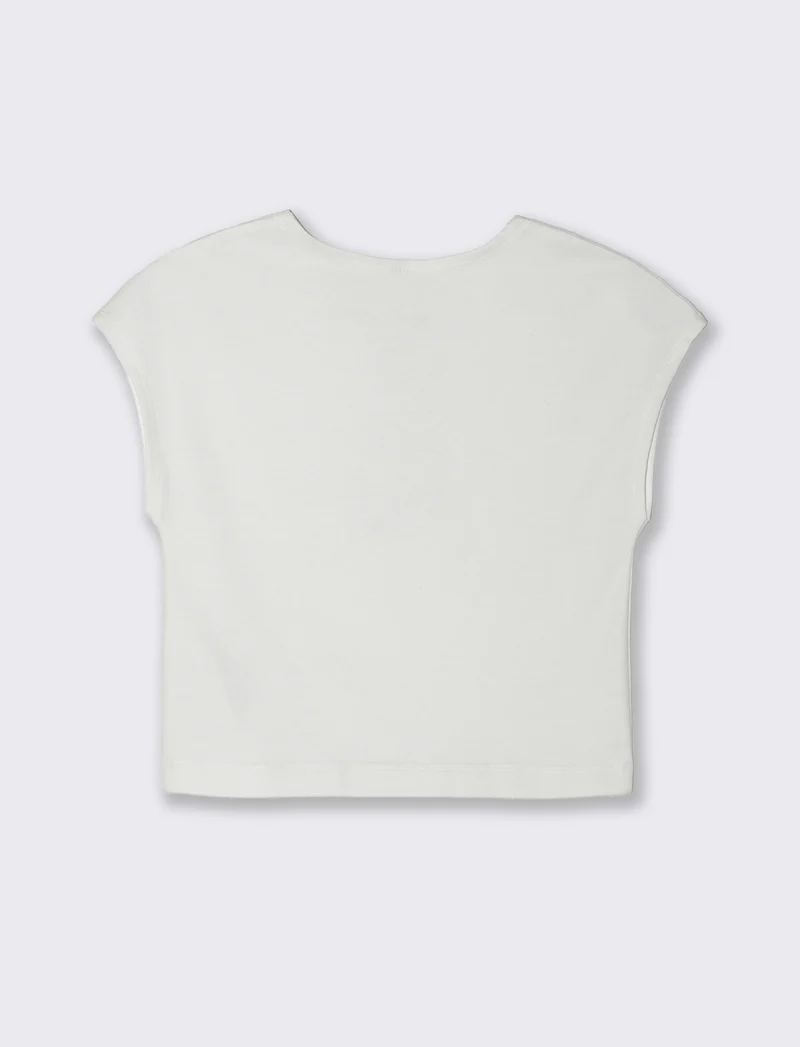 T-SHIRT CROP - Bianco