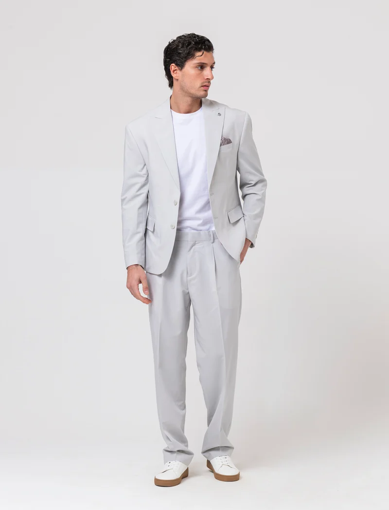 Pantaloni da completo relaxed fit da uomo - Grigio ghiaccio