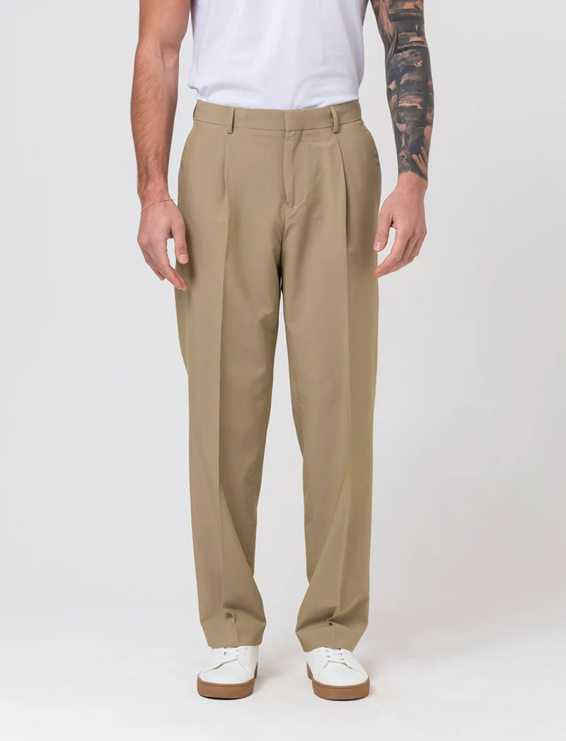 Pantaloni da completo relaxed fit da uomo - Verde