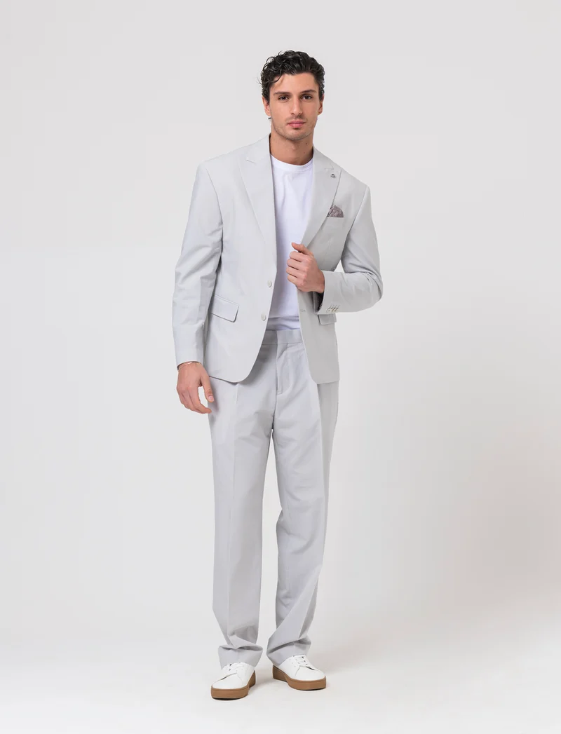 Pantaloni da completo relaxed fit da uomo - Grigio ghiaccio