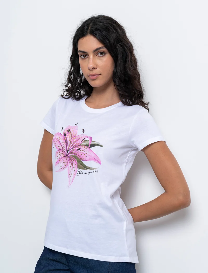 T-shirt con stampa da donna - var 2