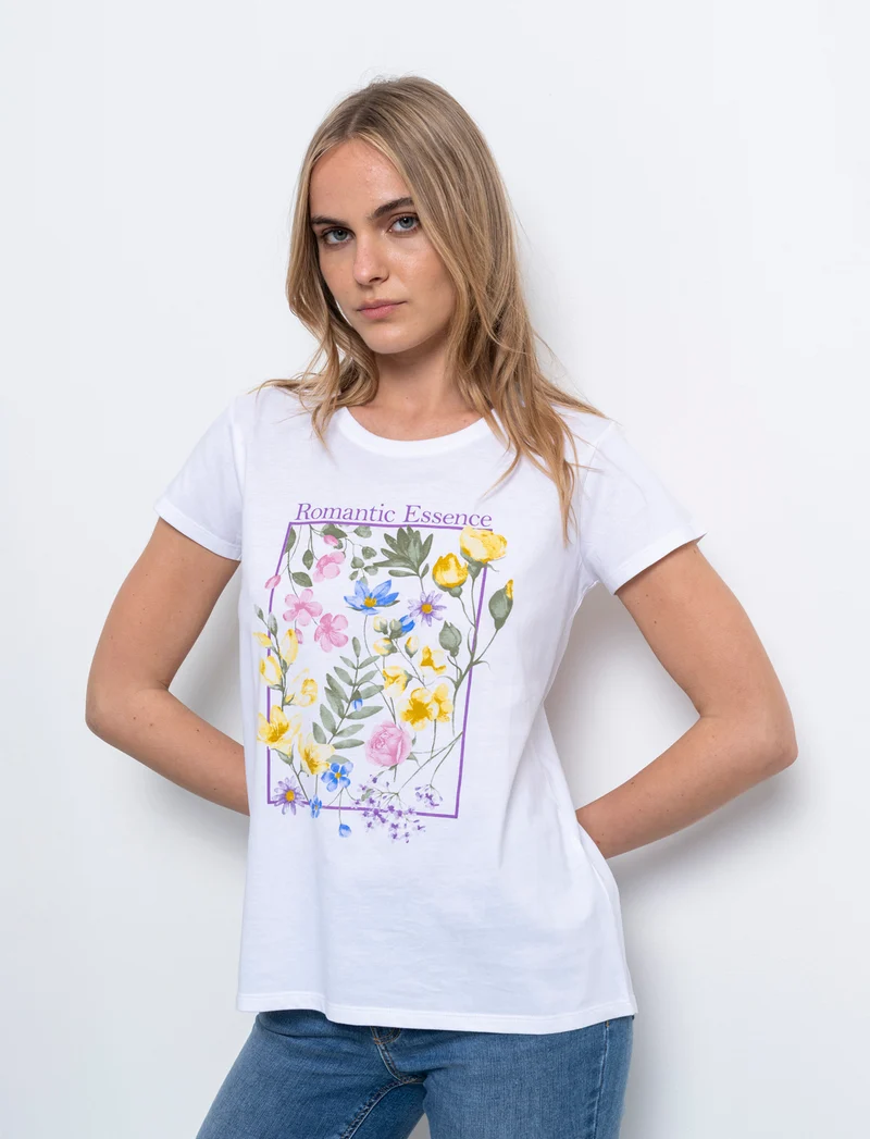 T-shirt con stampa da donna - var 1