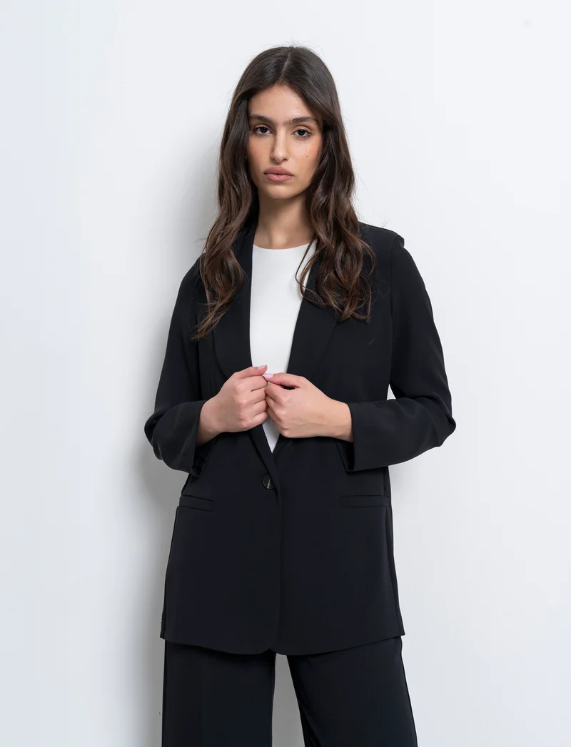 Giacca monopetto over - Nero