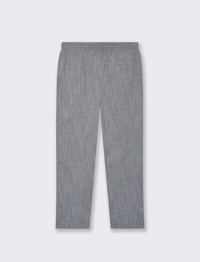 Pantaloni jogger tessuto strutturato da uomo - Blu melange