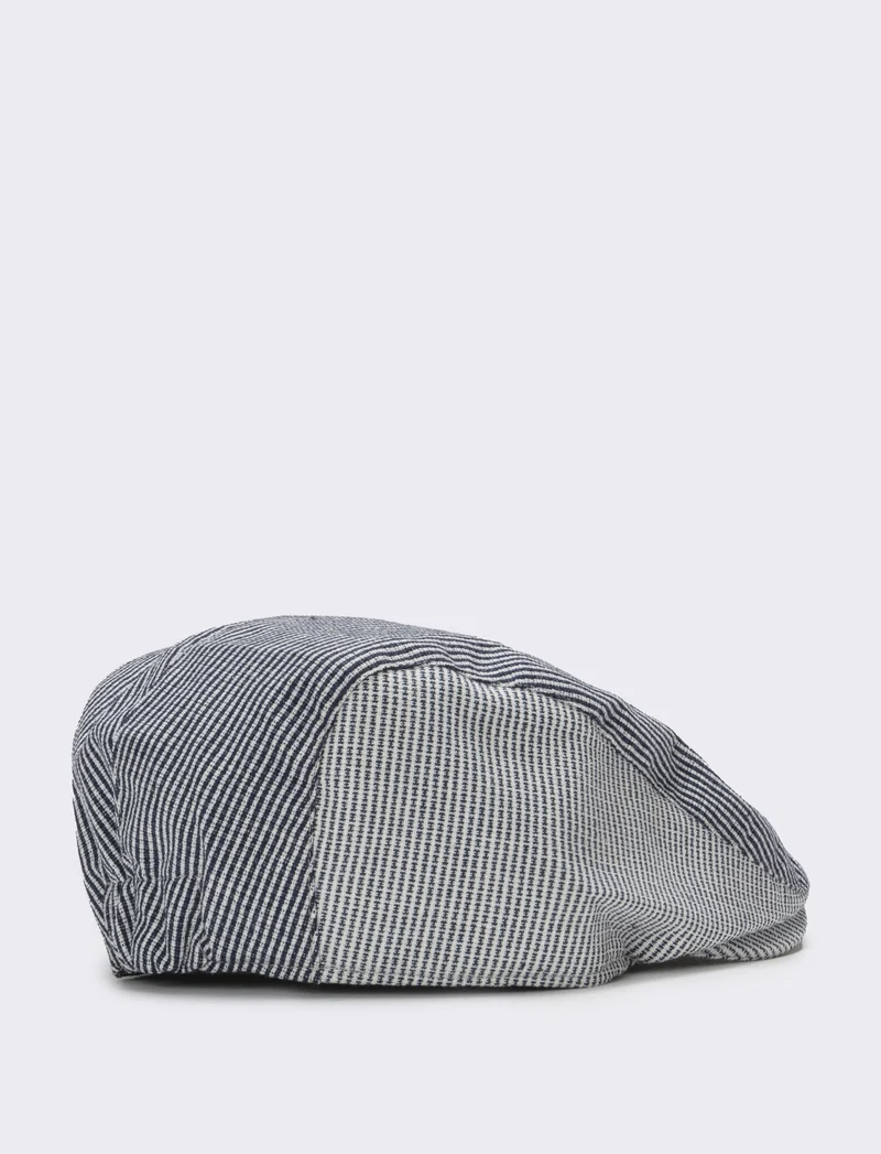 Cappello uomo coppola micro quadretti - Blu
