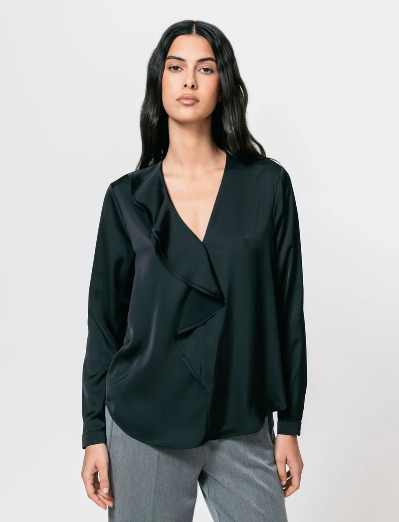 CASACCA CON ROUCHES - Nero