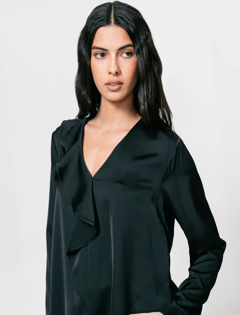CASACCA CON ROUCHES - Nero