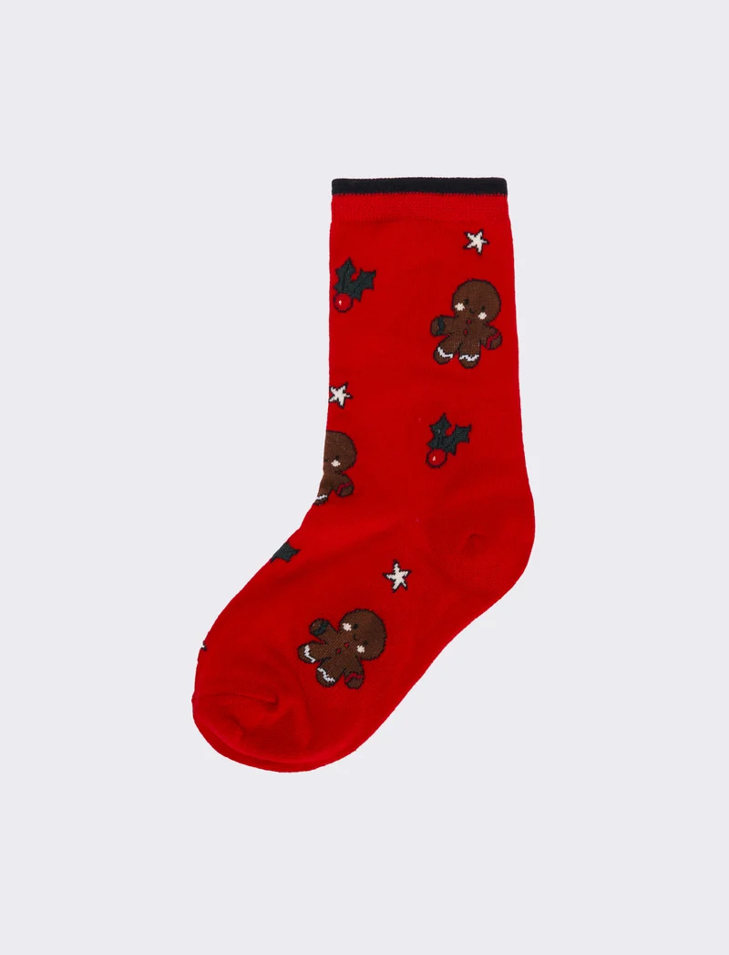 Calzino natale bambino - Rosso
