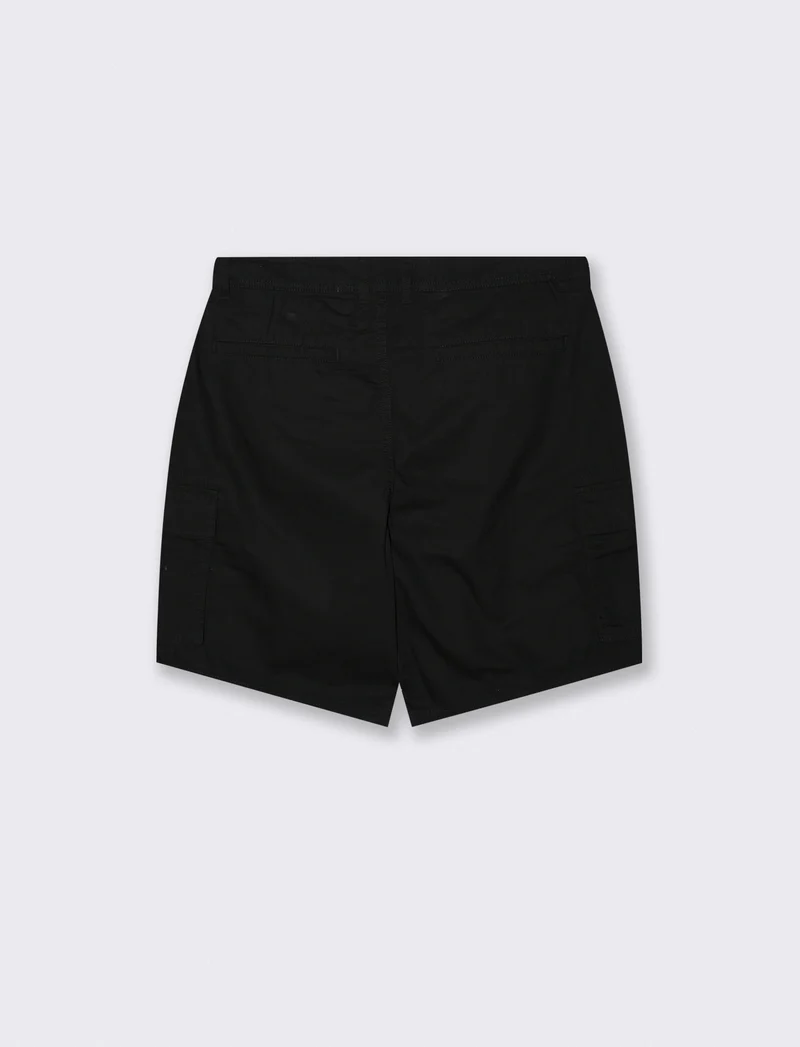 Bermuda cargo in tessuto ripstop - Nero