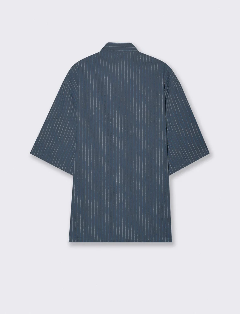 Camicia boxy fit a righe ricamate - Avion