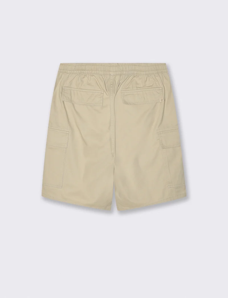 Bermuda cargo in twill con tasche patta - Sabbia
