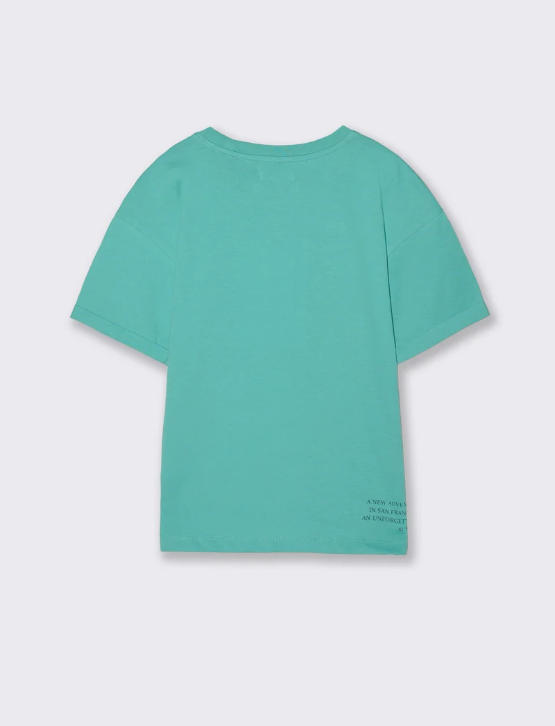 T-shirt loose Estiva - Verde acqua