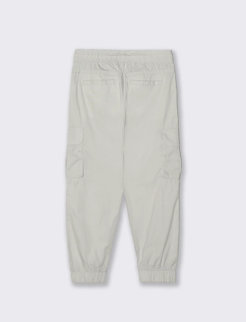 Pantalone cargo in cotone morbido e comodo - Grigio ghiaccio