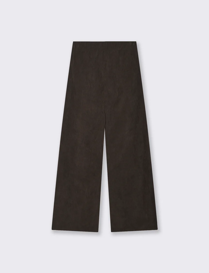 Pantalone largo in velluto - Moro