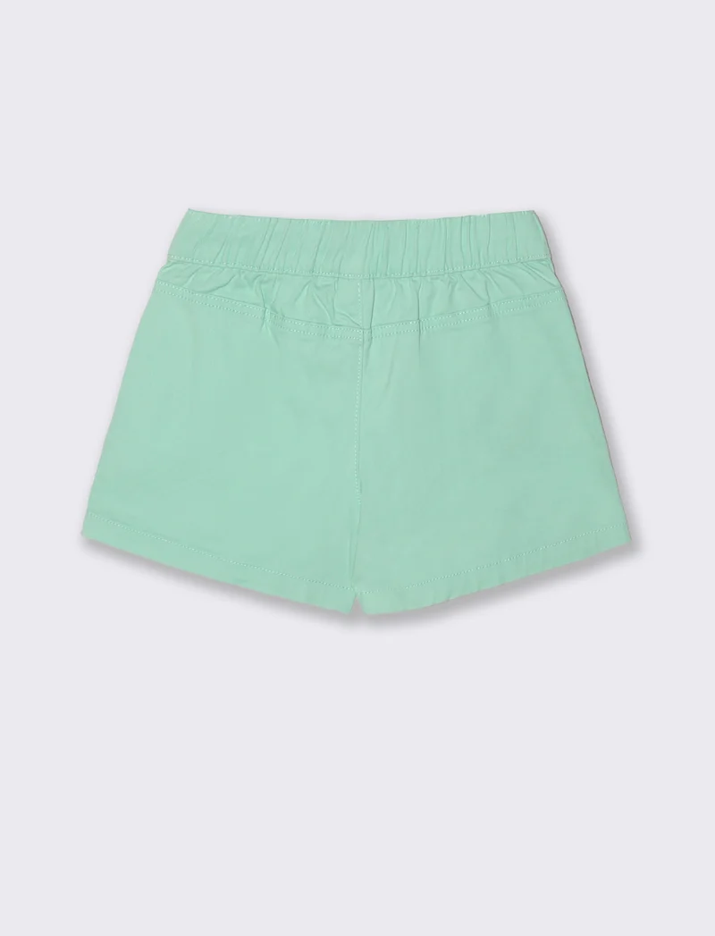 Short in cotone da bambina freschi e comodi - Verde acqua
