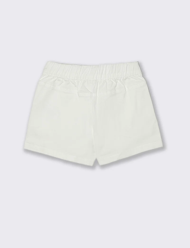 Short in cotone da bambina freschi e comodi - Bianco