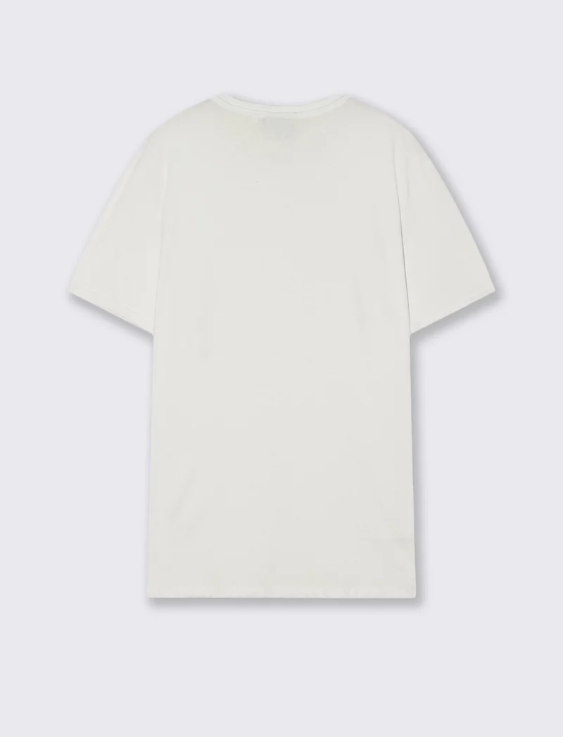 T-shirt basic con tasca e maniche corte - Bianco