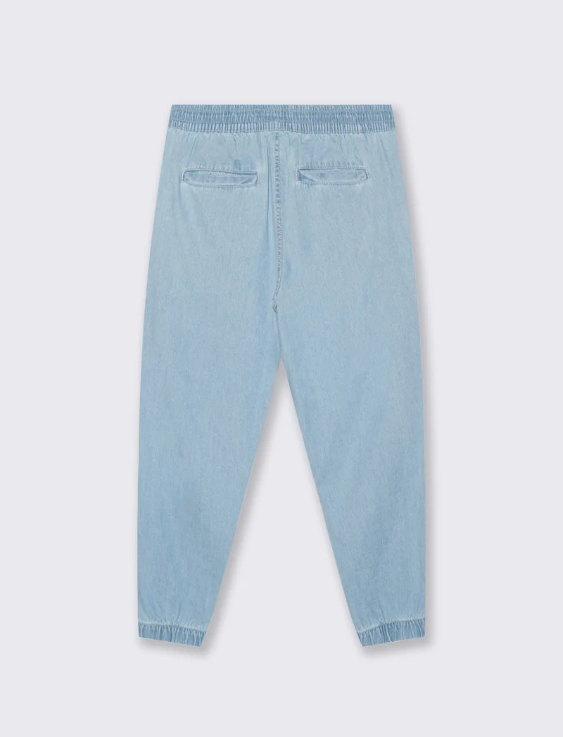 Jeans Chino Jogger Leggero e Slavato - Denim chiaro