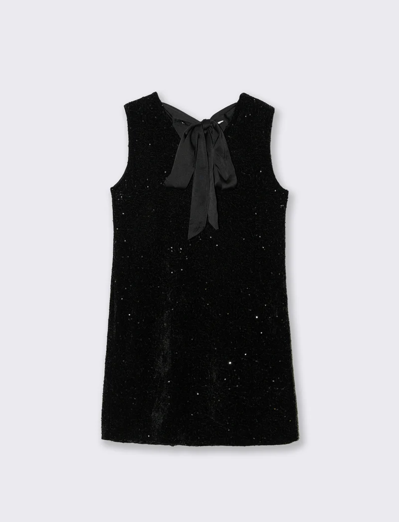 Vestito in paillettes - Nero