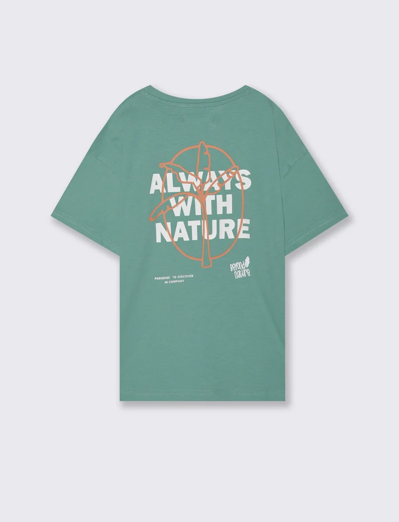 T-shirt a rilievo - Verde acqua marina
