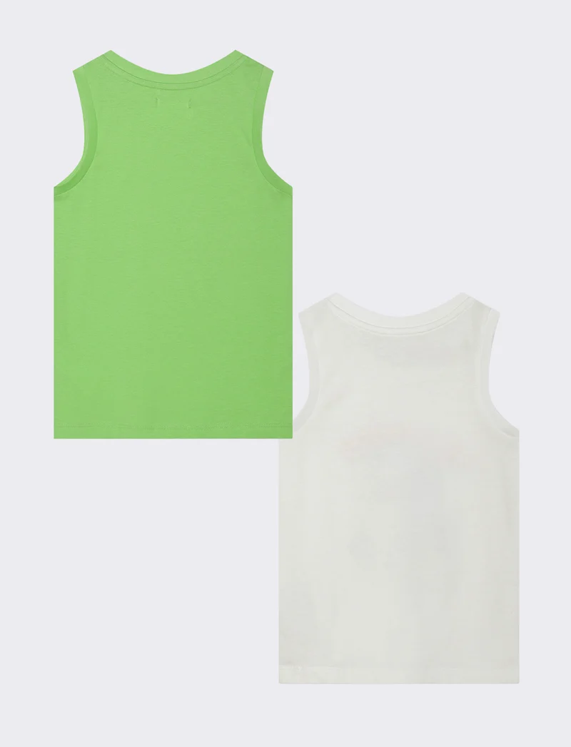 Set Canotte in Cotone per Tempo Libero - Bianco