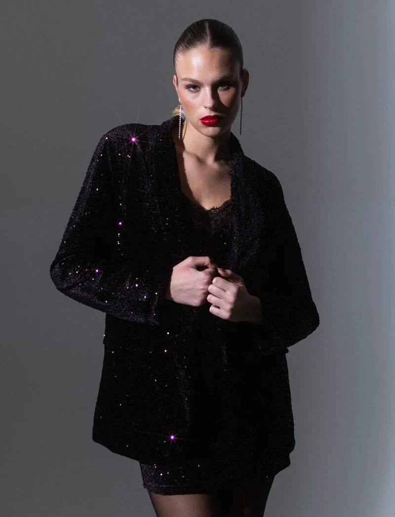 Giacca in paillettes - Moro