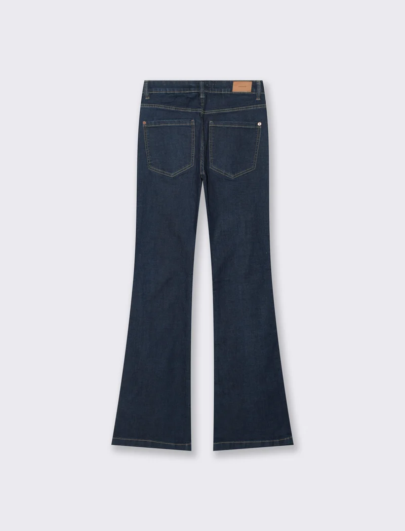 Jeans Bootcut con Vita Regolare - DENIM SCURO